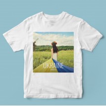 T-shirt white "Places of Ukraine" Ukraine woman, 2XL
