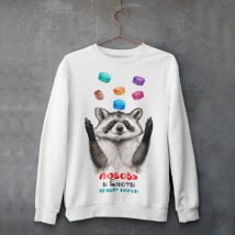 Sweatshirt Raccoon and love M