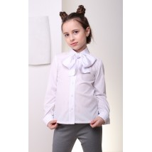 Блуза для девочки ДШФ89 DM SASHKA белая 128р.