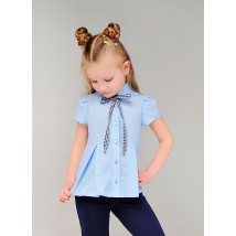 Блуза для девочки ДШФ90 DM SASHKA голубая 116р.