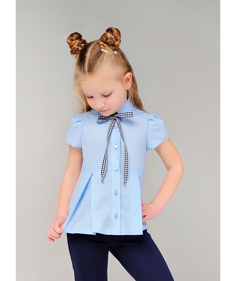 Блуза для дівчинки ДШФ90 DM SASHKA блакитна 134р.