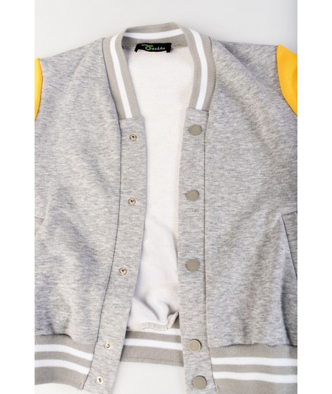 Bomber for Boy insulated DM Sashka TSHF-106U gray with yellow 116