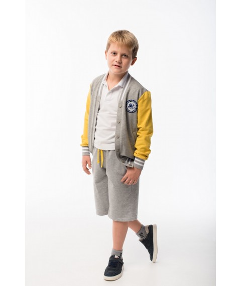 Bomber for Boy insulated DM Sashka TSHF-106U gray with yellow 116