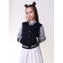 Bomber for girl insulated DM Sashka TSHF-106U dark blue 116