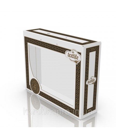 Коробка-пакет для постельного белья 355х90х275 мм с окошком