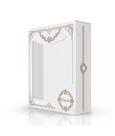 Подарочная коробка белая, картонная Classic