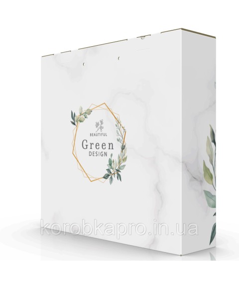 Большая подарочная коробка для текстиля 390х100х375 мм, Green Design