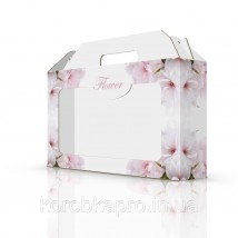 Corrugated gift box with handle 370x80x210 mm