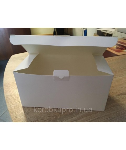 White cardboard gift box 200x100x100 mm