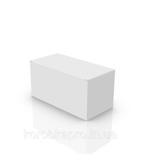 White cardboard gift box 200x100x100 mm