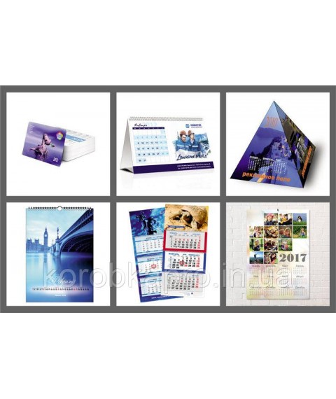 Production and printing of posters, calendars