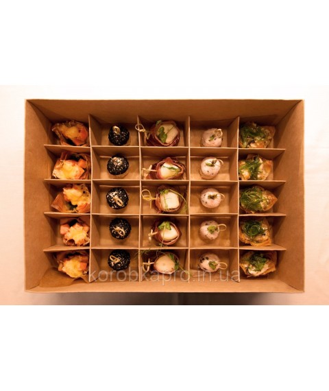 Packing cardboard for takeaway food and sweets 230x180x45 mm