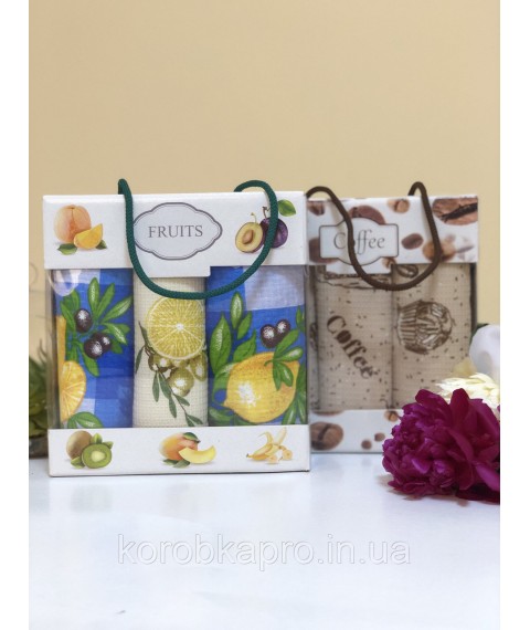 Gift set of kitchen towels Coffee, 4 pcs.