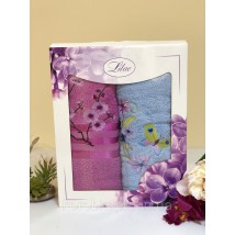 Bright set of towels for bath and shower terry 2 pcs.