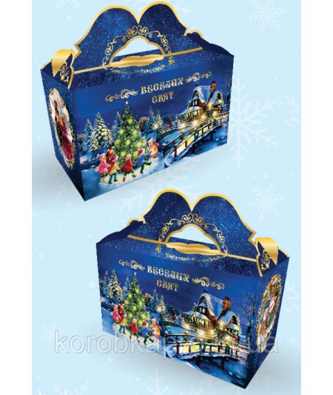 Рождественская упаковка для конфет 700-900 г