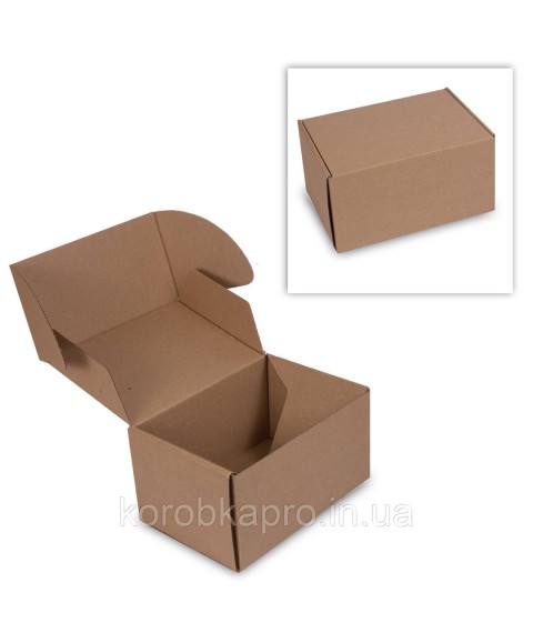 Cardboard postal box, white with print