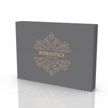 Упаковка картонная для постельного белья серая Romantica 455х330х60 мм