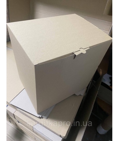 Большая коробка гофра белая 400х300х400 мм