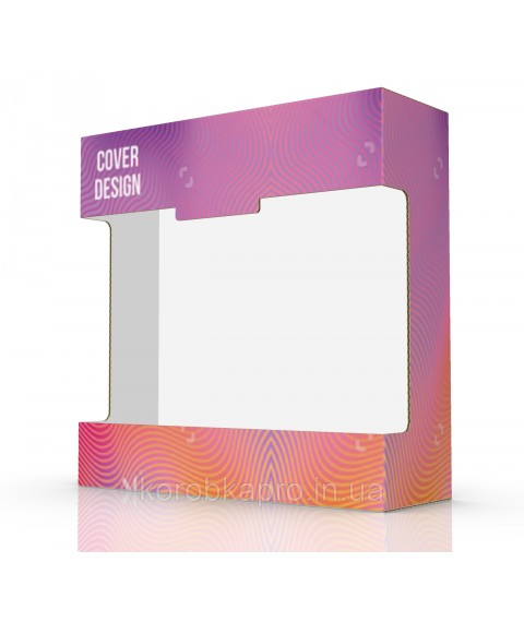 Cardboard packaging with a window, corrugated 190x65x190 mm