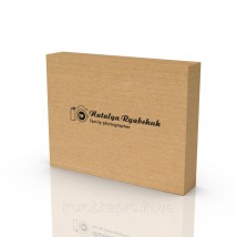 Self-assembled cardboard postal box with logo