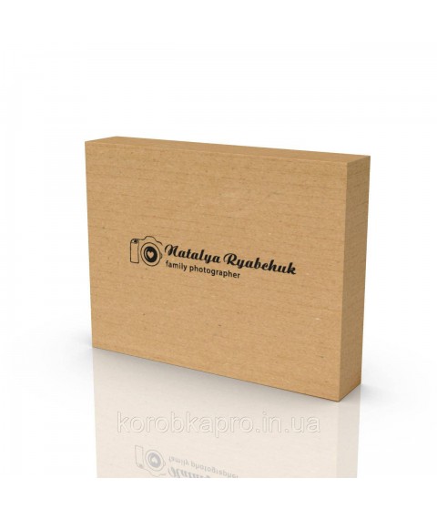 Self-assembled cardboard postal box with logo