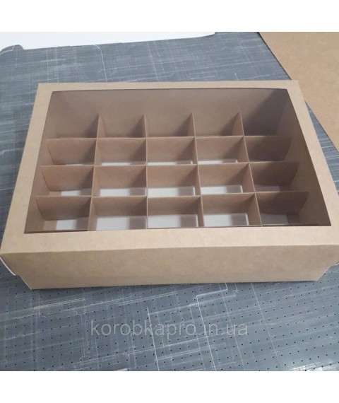 Craft cardboard packaging with window