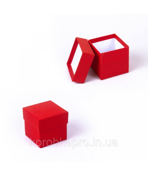 Packaging red cardboard with window