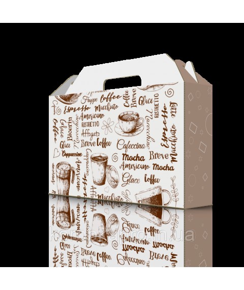 Cardboard gift box with handle