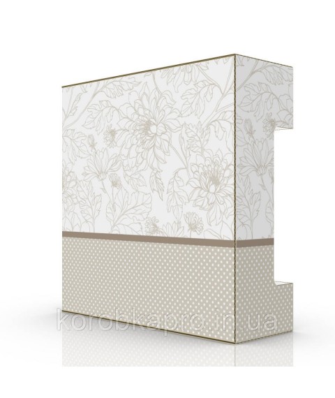 Self-assembled corrugated box with window 190x65x190 mm