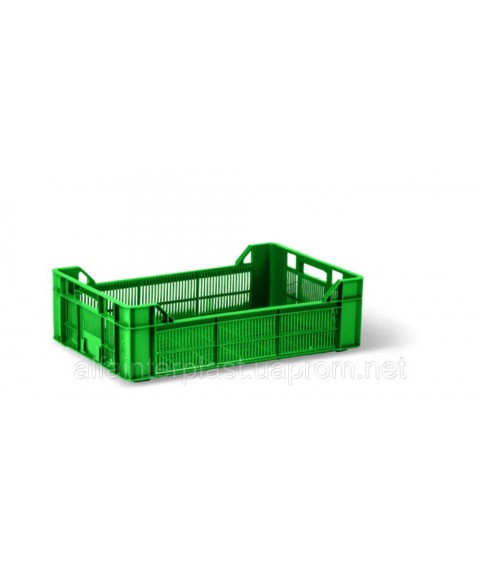 Fruit box. HDPE box type OZN-1 600x400x172 mm secondary. Free Delivery Delivery.