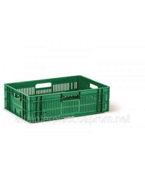 Ящик для овощей и фруктов. Ящик HDPE тип ОЗН-3 600х400х180 мм вторичный. Бесплатная доставка Деливери.