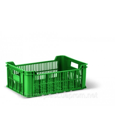 Box for vegetables and fruits. HDPE box type OZS 600x400x220 mm secondary. Free Delivery Delivery.