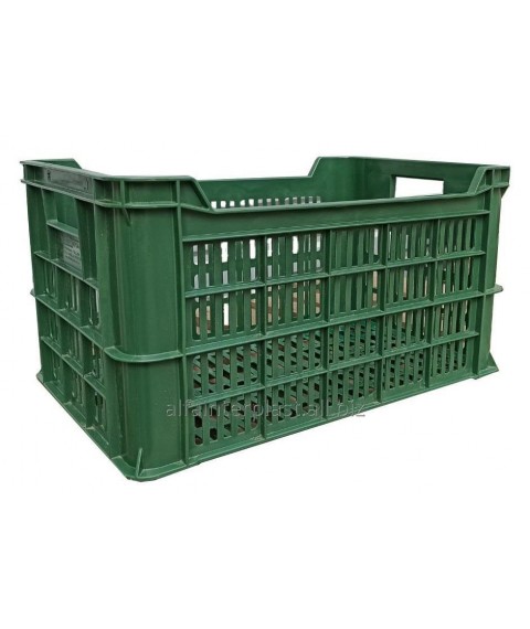 Box for vegetables and fruits. HDPE box type RPE-2 600x400x324 mm secondary. Free Delivery Delivery.