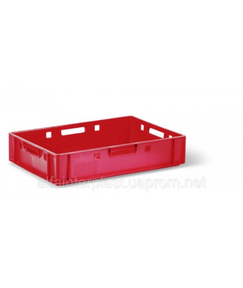 Meat box. HDPE box type E1 600x400x125 mm primary. Free Delivery Delivery.