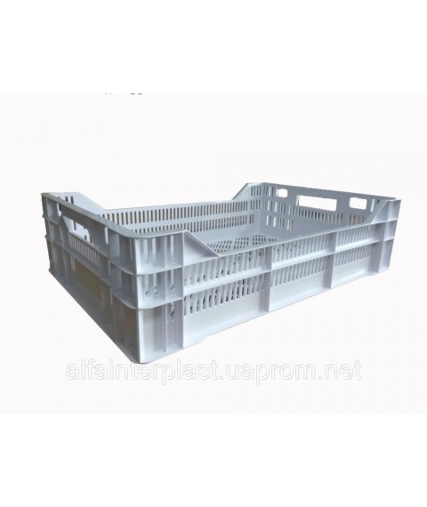 Box for poultry meat. HDPE box type K1 600x400x160 / 120 mm primary