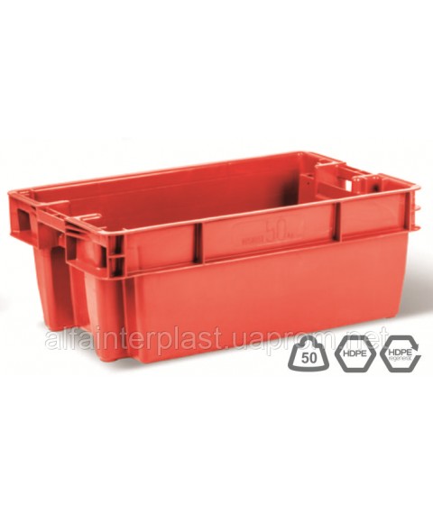 Fish box. HDPE box type E 700x450x265 mm primary. Free Delivery Delivery.