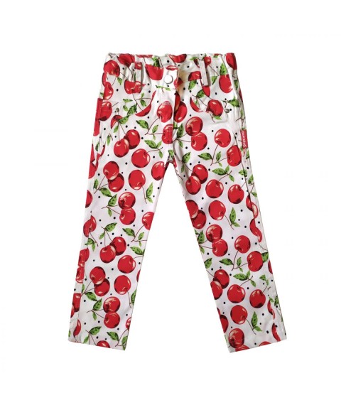 Trousers 00176 white cherry