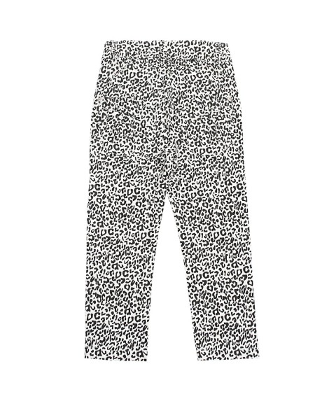 Dress up pants for girls 00178 white leopard