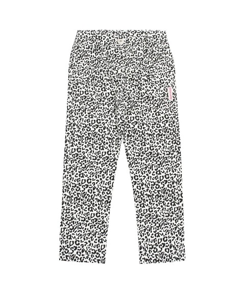 Dress up pants for girls 00178 white leopard