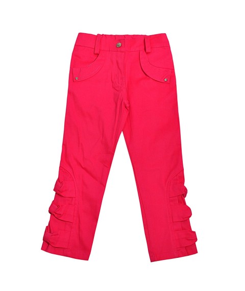 Штани для дівчинки 01084 рожевого кольору