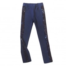 Pants for girls 01282 dark blue