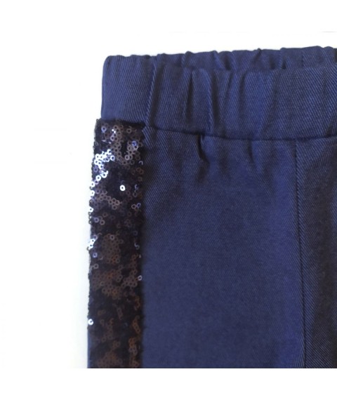 Штани для дівчинки 01282 темно-сині