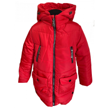 Куртка зимова 20004 для дівчинки червоного кольору