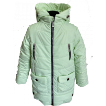 Куртка зимова 20004 для дівчинки м`ятного кольору