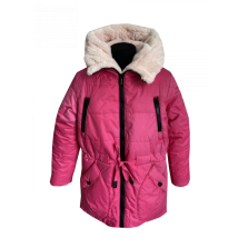 Winter jacket 20022 for a girl in pink color