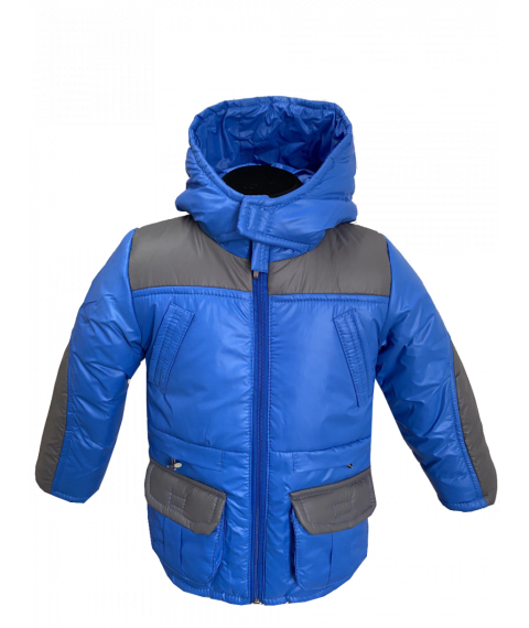 Blue-gray winter jacket 20041 for a boy