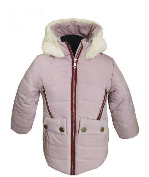 Куртка зимова для дівчинки 20102 бузкового кольору