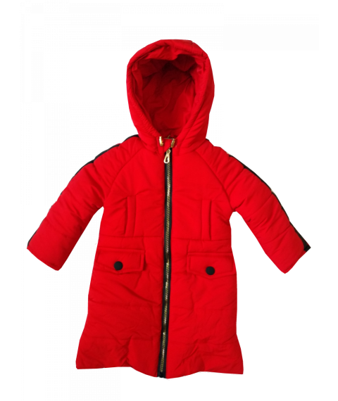 Winter jacket for girls 20104 red color