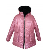 Winter jacket for girls 20127 pink color