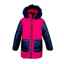 Куртка зимова для дівчинки 20159 рожево-синього кольору